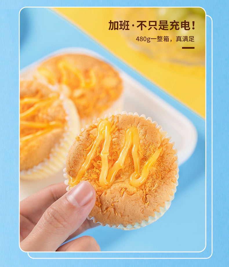 KONGWENG Savory Chiffon Cake with Cheese Sauce & Pork Floss – Soft, Fluffy & Umami-Rich